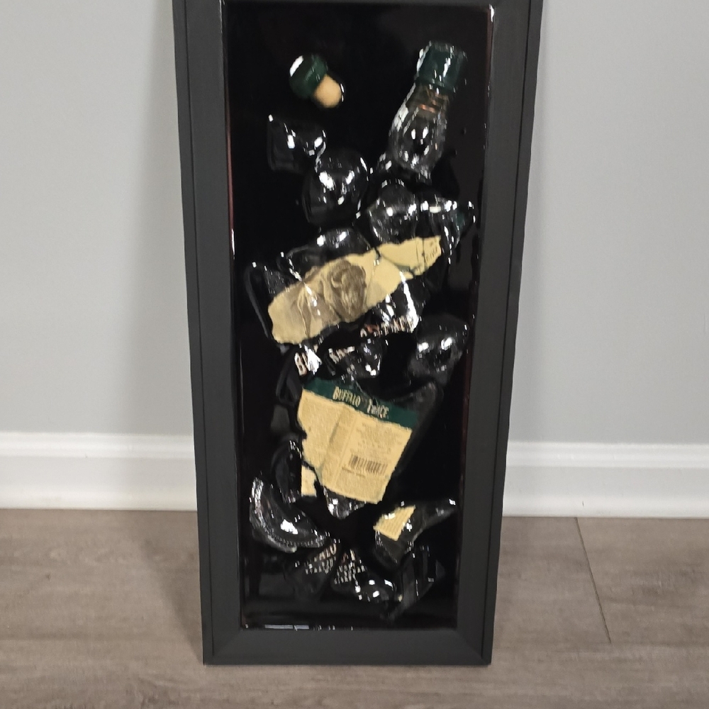 Buffalo Trace Bourbon Black and Tan Framed Art